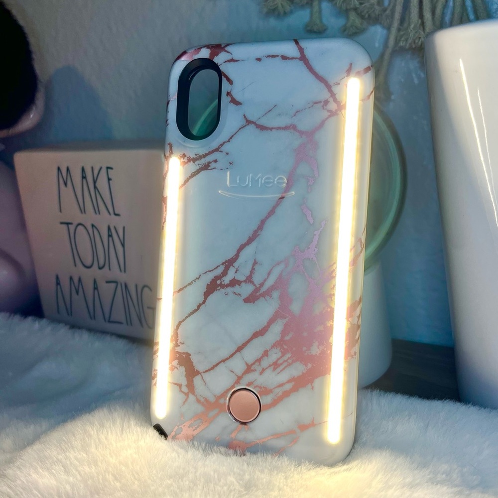 Lumee pink marble iPhone X XS case